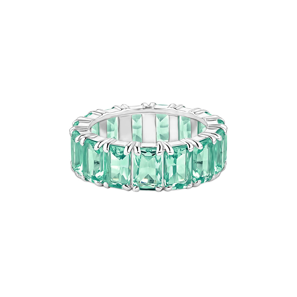 Anel Life Royal em Prata 925 com Pedras Verdes