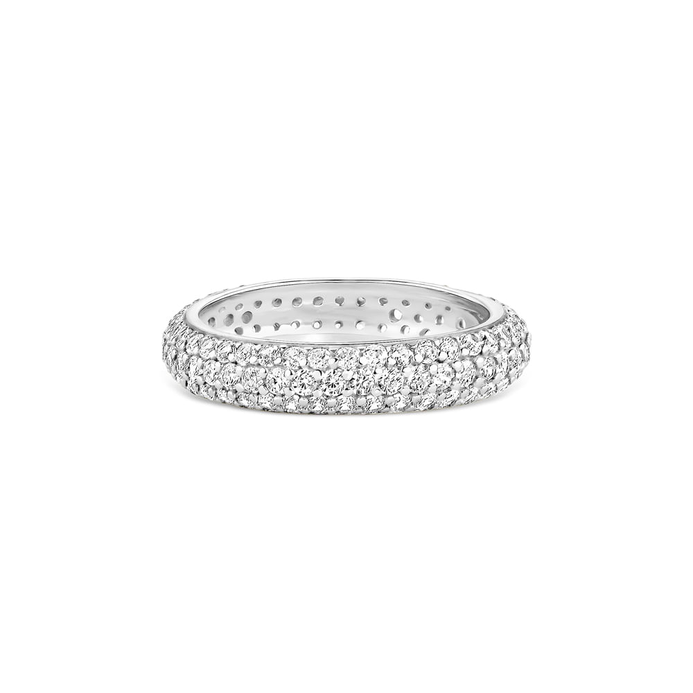 Anel Life Essential em Prata 925 com Pedras Incolores, 4.3mm