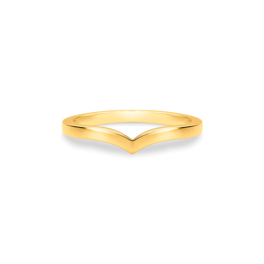 Anel Life Coroa Lisa em Prata 925 com Banho de Ouro Amarelo 18k