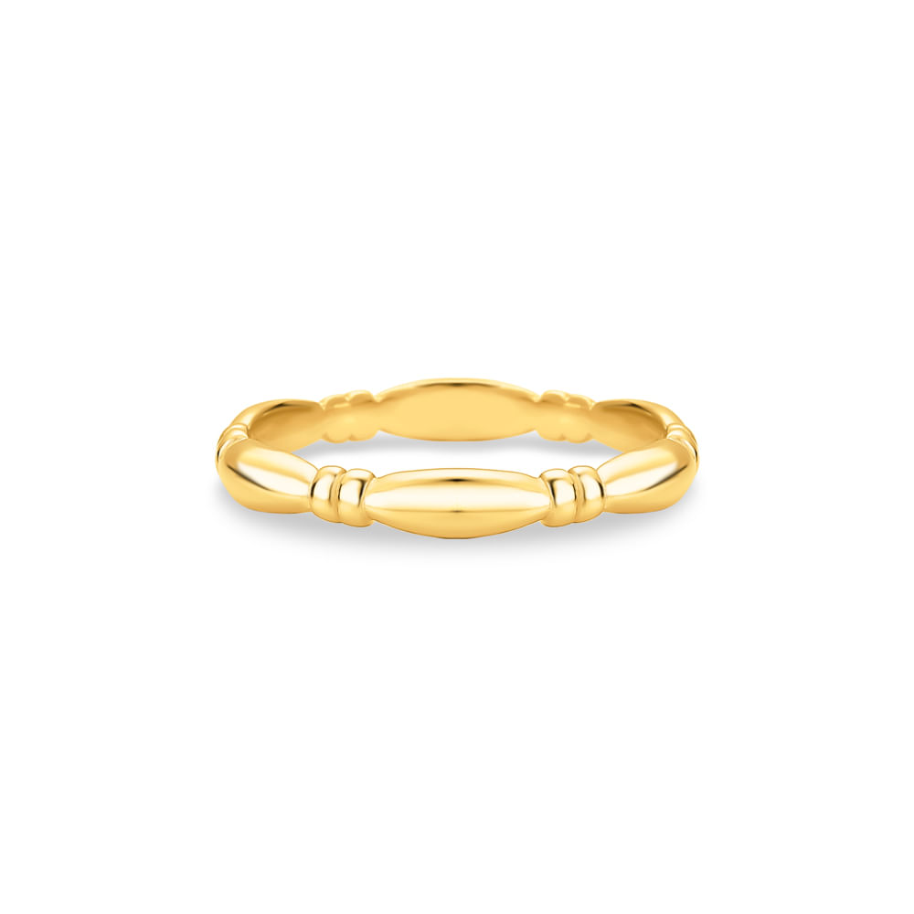 Anel Life Textura em Prata 925 com Banho de Ouro Amarelo 18k