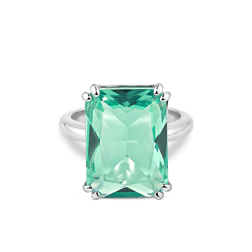 Anel Life Royal em Prata 925 com Pedra Verde