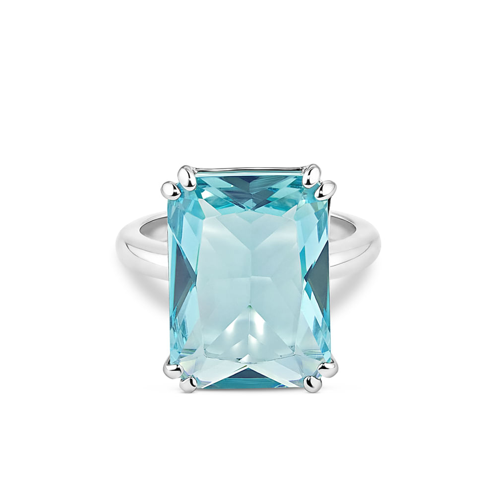 Anel Life Royal em Prata 925 com Pedra Azul