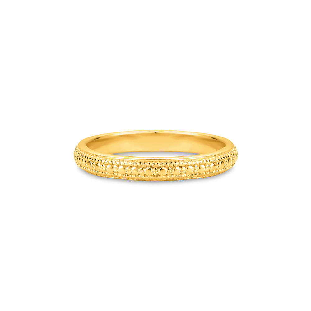 Anel Life Textura em Prata 925 com Banho de Ouro Amarelo 18k