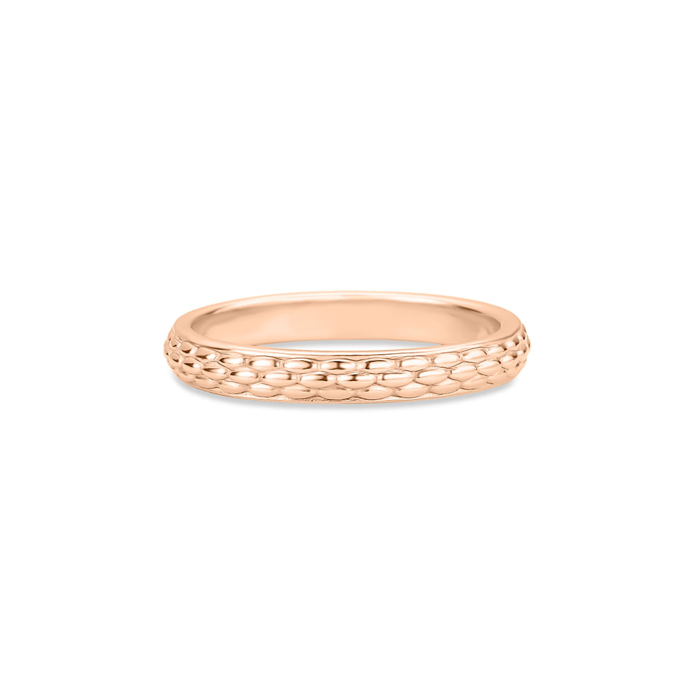 Anel Life Trama em Liga Rosé com Banho de Ouro Rosé 18k