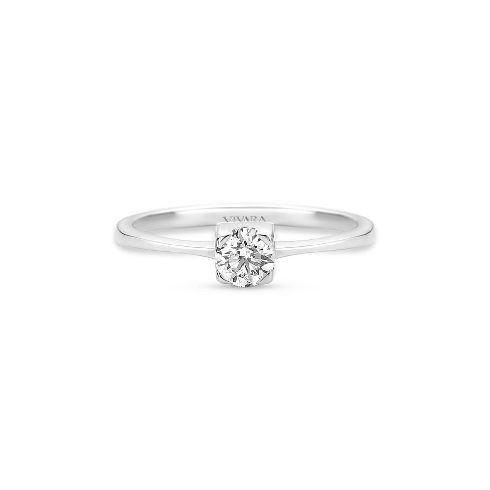 Anel Solitário Forever em Ouro Branco 18k com Diamante 0,30 ct