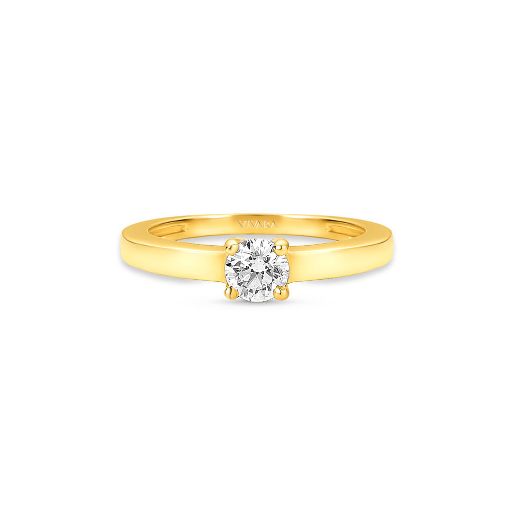 Anel Solitário Forever em Ouro Branco 18k com Diamante 0,50 ct