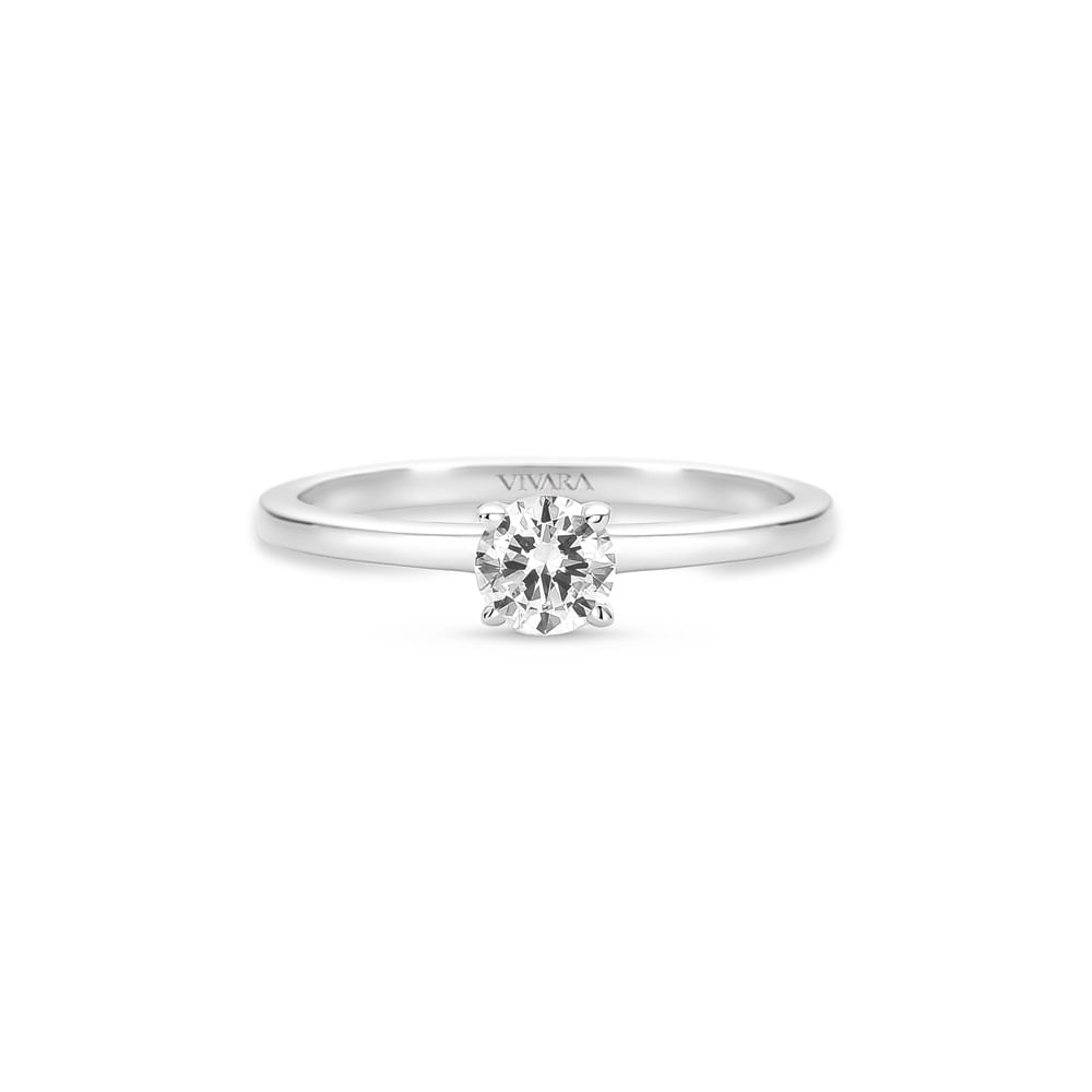 Anel Solitário Classic em Ouro Branco 18k com Diamante 0,35 ct