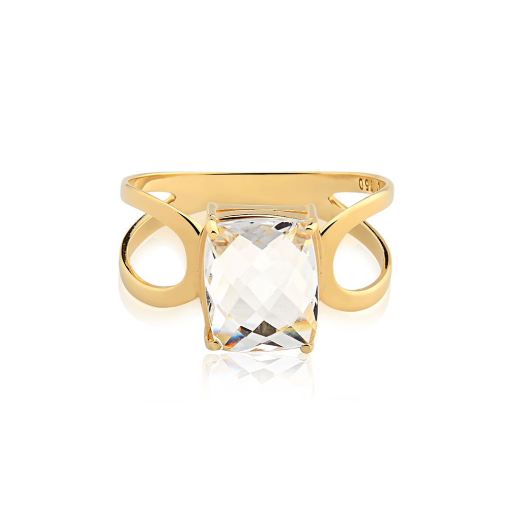 Anel Chagall em Ouro Amarelo 18k com Cristal