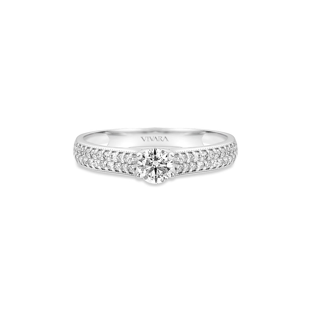 Anel Solitário Promise em Ouro Branco 18k com Diamantes 0,50 ct