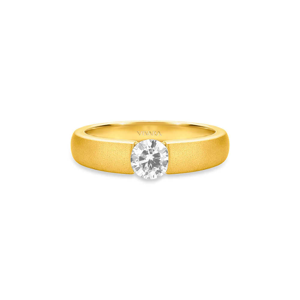 Anel Solitário Promise em Ouro Amarelo 18k com Diamante 0,50 ct