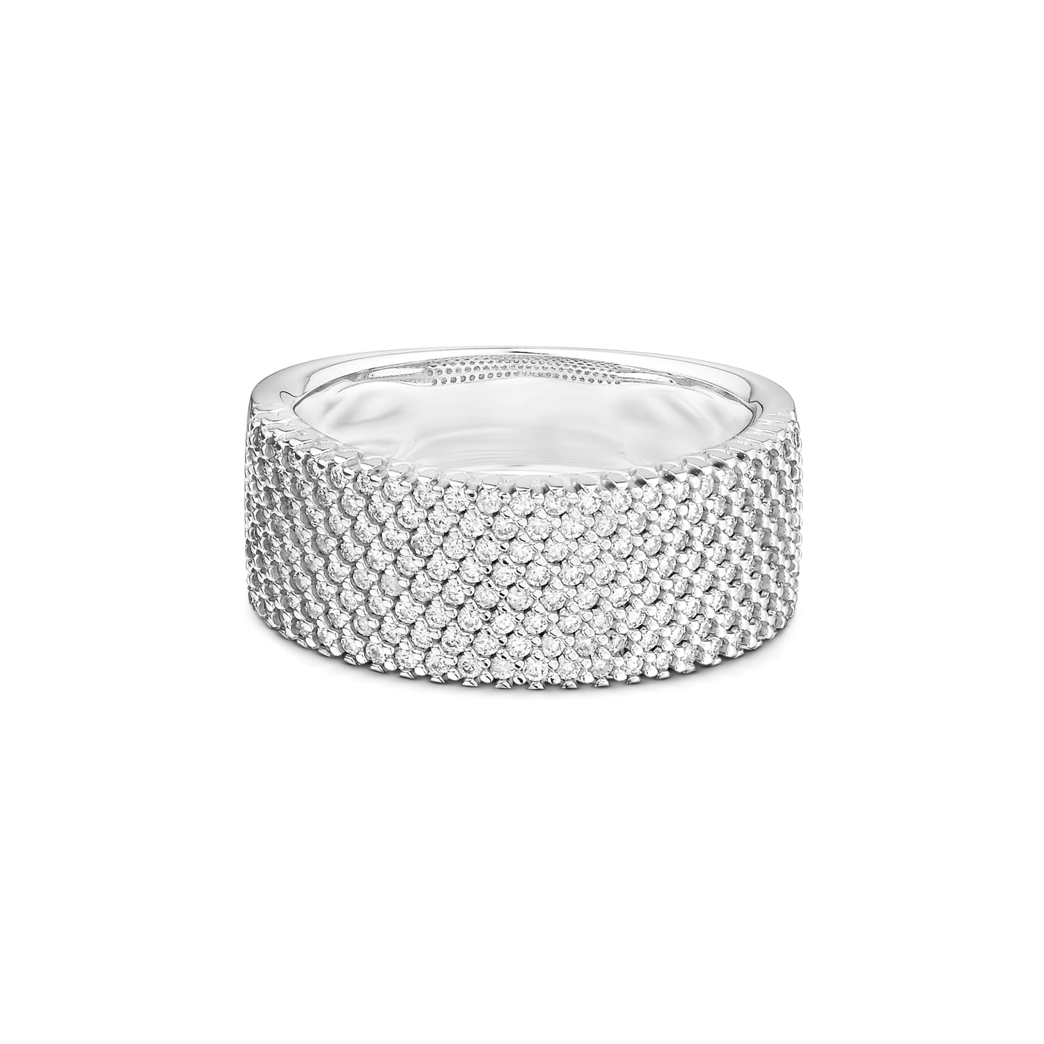 Anel Lumiere em Ouro Branco 18k com Diamantes