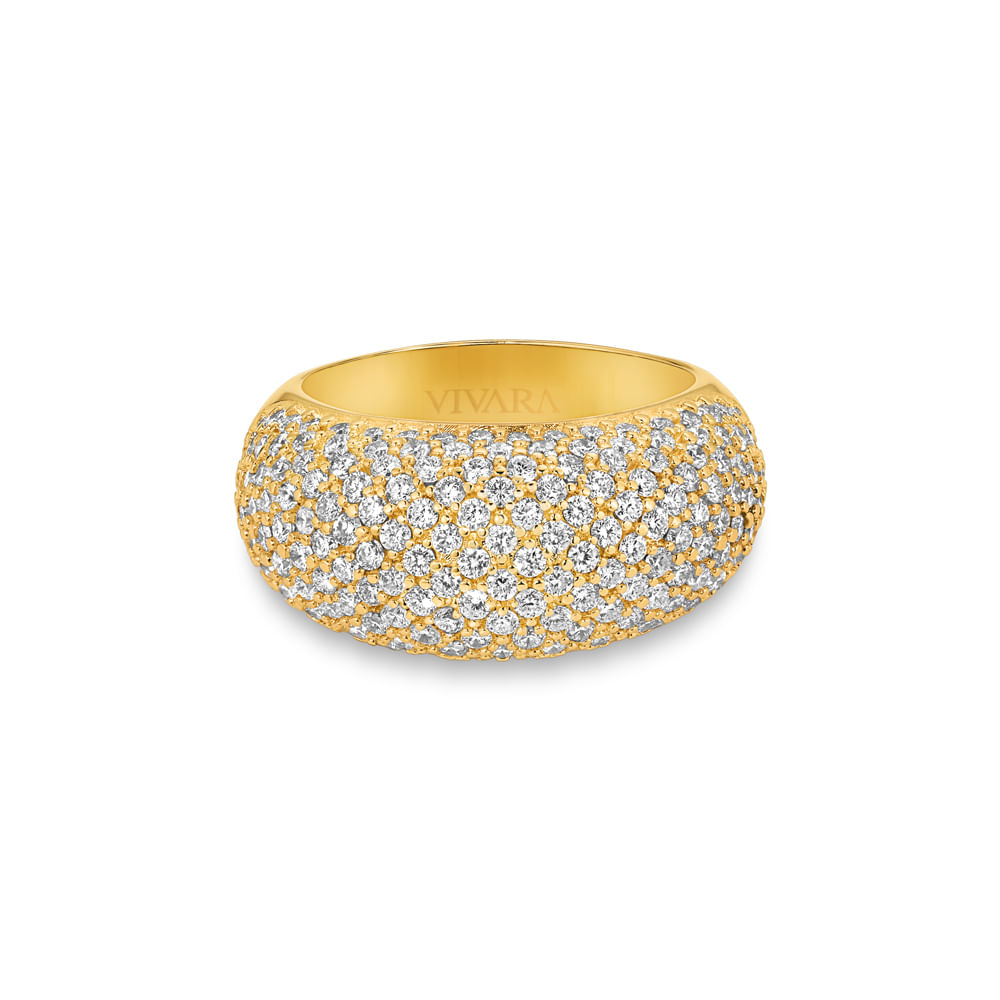 Anel Lumiere em Ouro Amarelo 18k com Diamantes