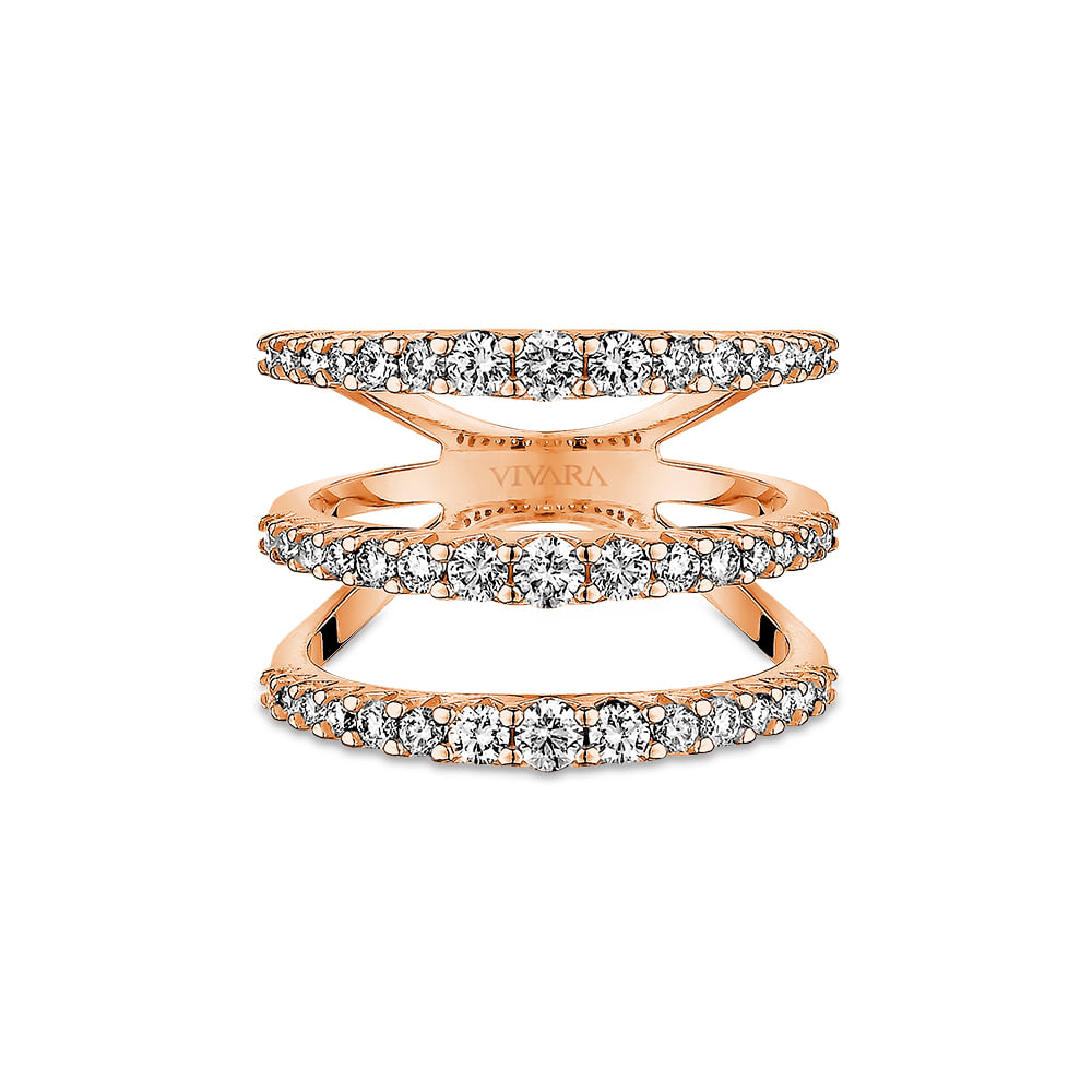 Anel Arpege em Ouro Rosé 18k com Diamantes