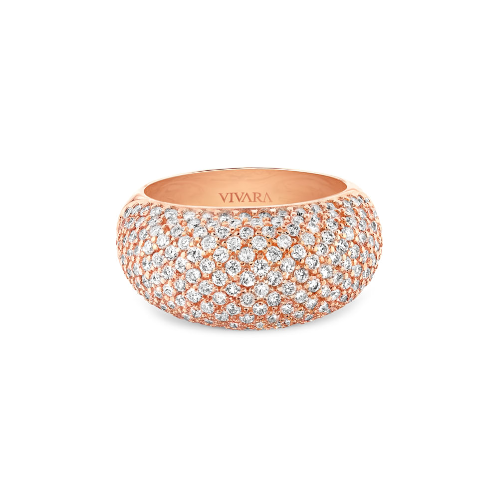 Anel Lumiere em Ouro Rosé 18k com Diamantes