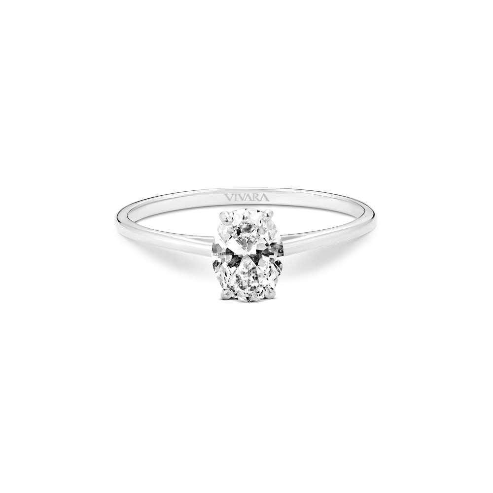 Anel Solitário Shapes em Ouro Branco 18k com Diamante Oval 0,70 ct
