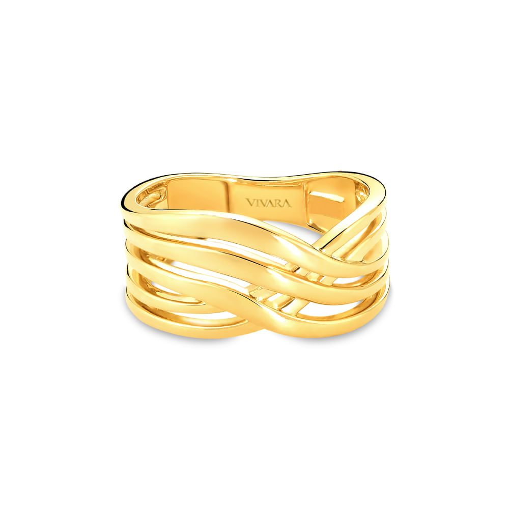 Anel Curvas em Ouro Amarelo 18k