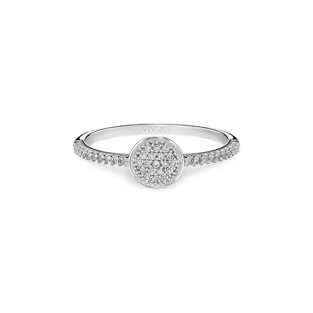 Anel Glow em Ouro Branco 18k com Diamantes