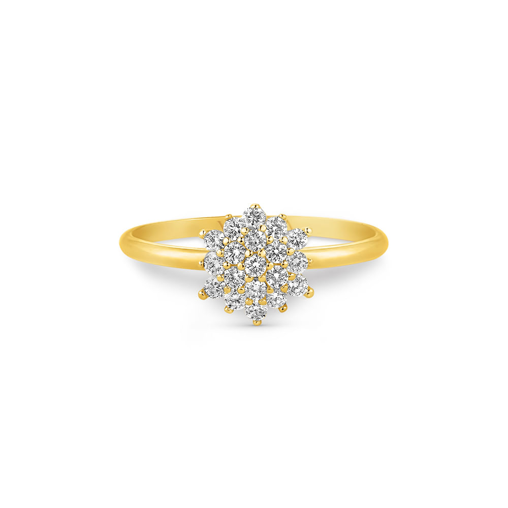 Anel Lyra em Ouro Amarelo 18k com Diamantes 0,32 ct