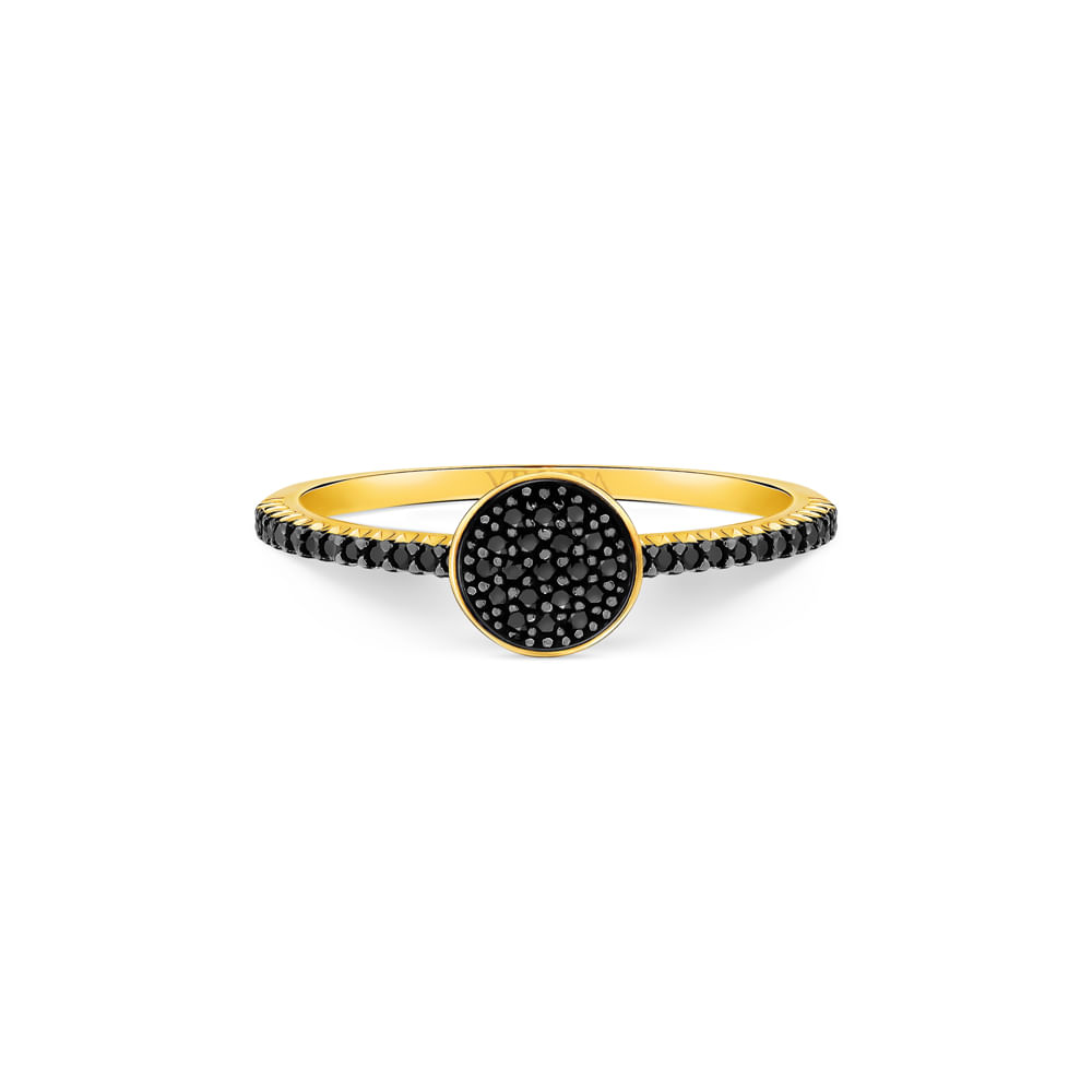 Anel Glow em Ouro Amarelo 18k com Diamantes Negros