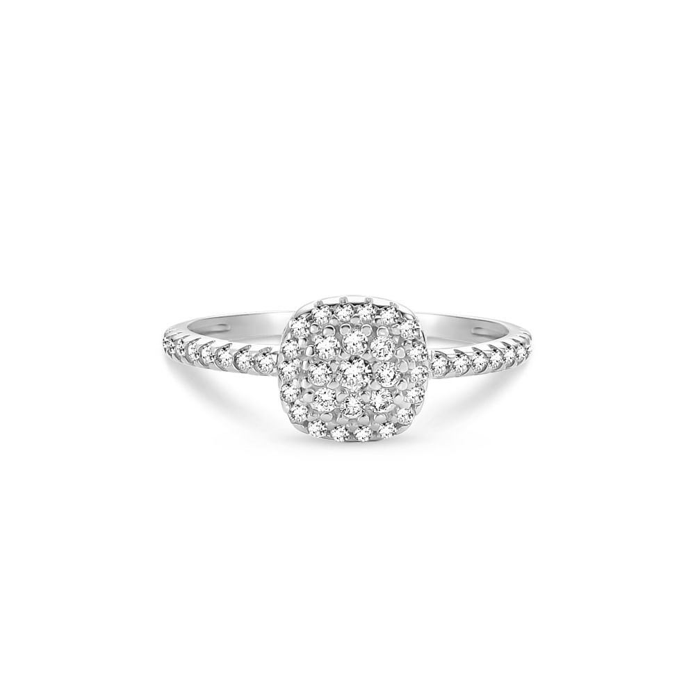Anel Lumina em Ouro Branco 18k com Diamantes
