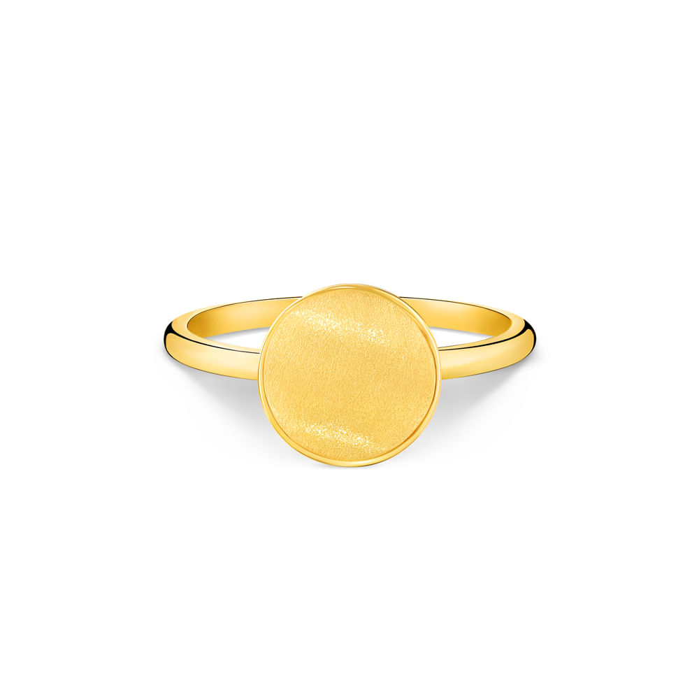 Anel Glow Fosco em Ouro Amarelo 18k