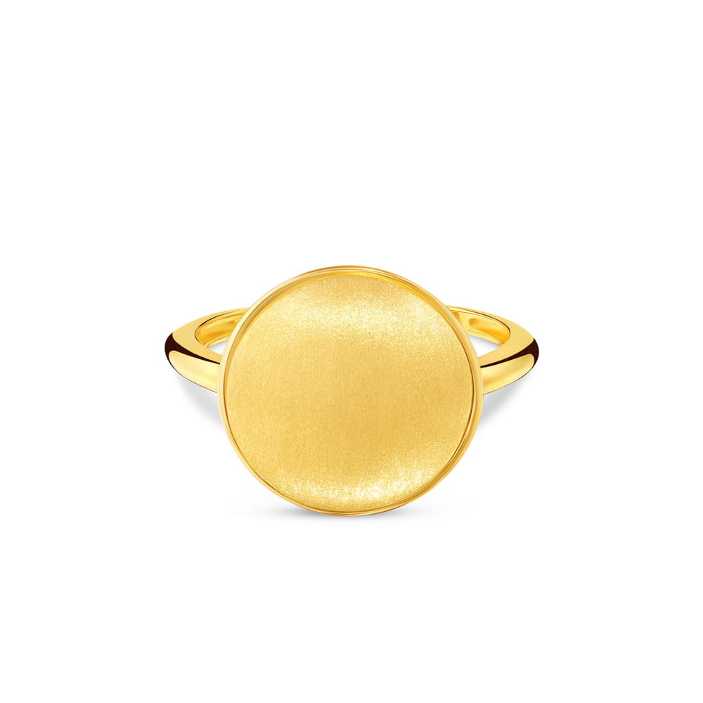 Anel Glow Fosco em Ouro Amarelo 18k