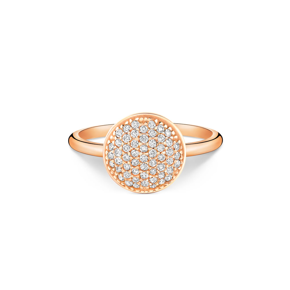 Anel Glow em Ouro Rosé 18k com Diamantes