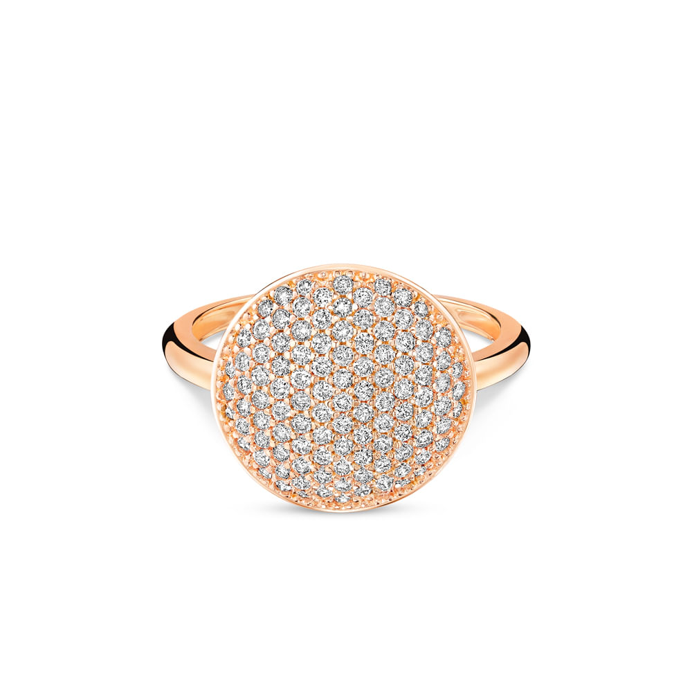 Anel Glow em Ouro Rosé 18k com Diamantes