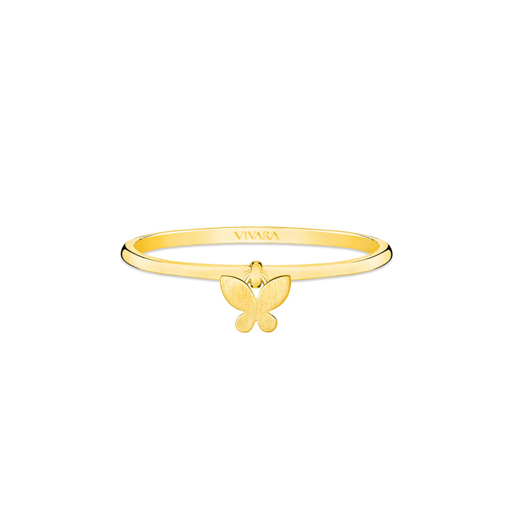 Anel Teens Borboleta em Ouro Amarelo 18k