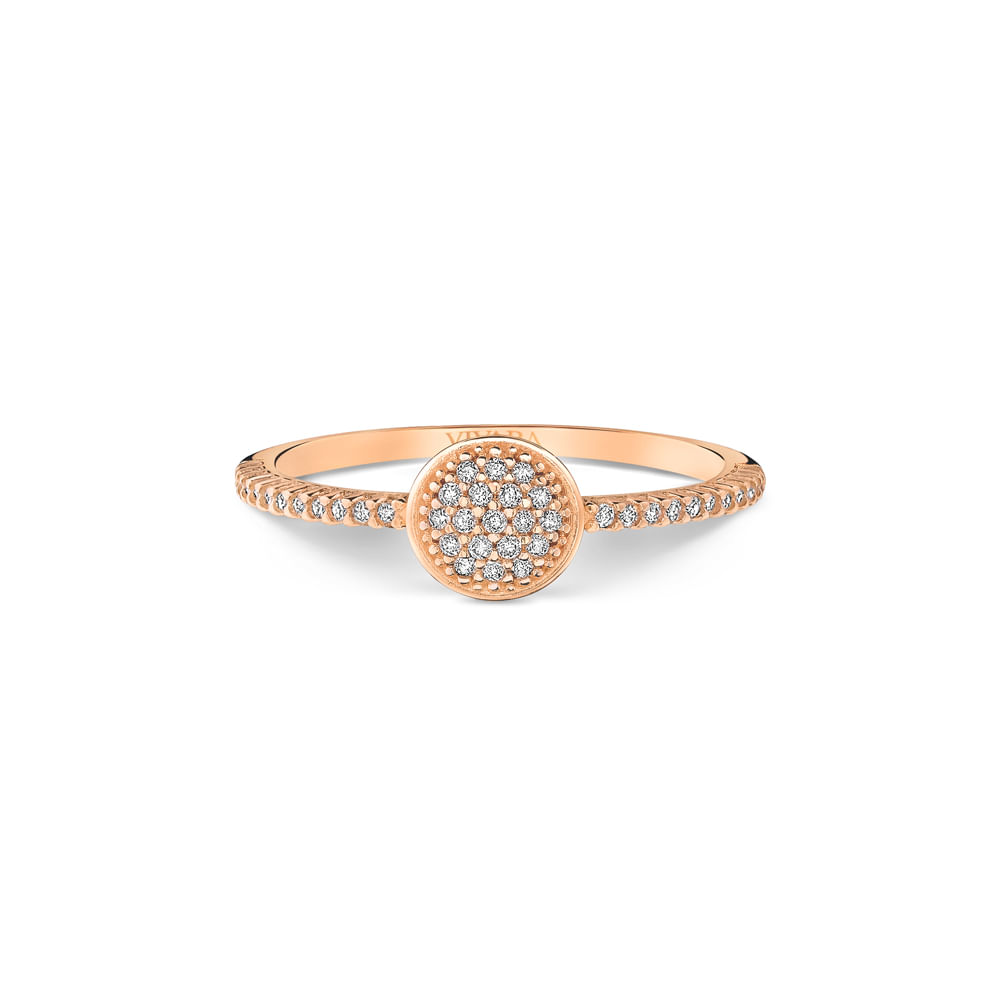 Anel Glow em Ouro Rosé 18k com Diamantes
