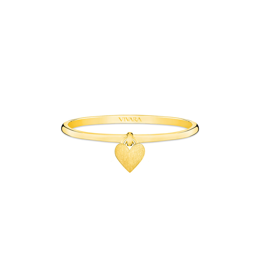 Anel Teens Coração em Ouro Amarelo 18k