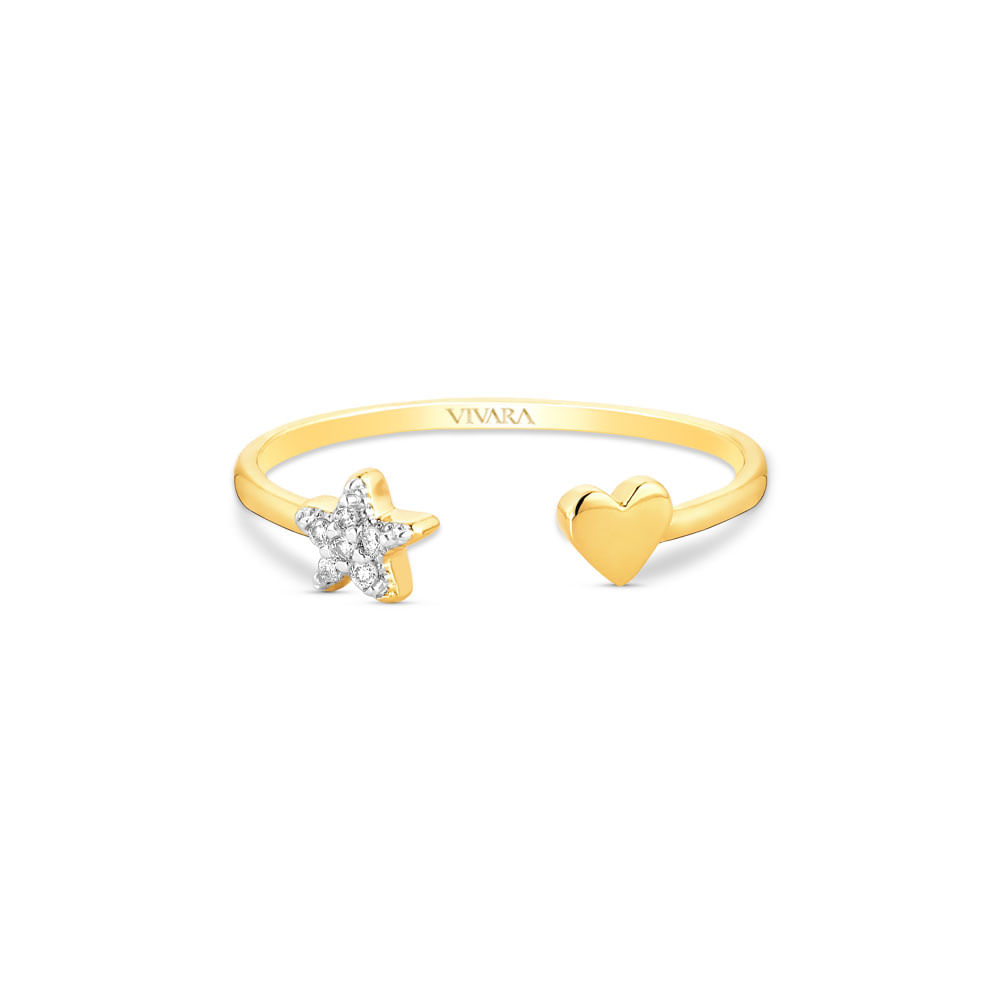 Anel Teen em Ouro Amarelo 18k com Diamantes