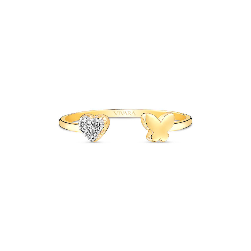 Anel Teens em Ouro Amarelo 18k com Diamantes