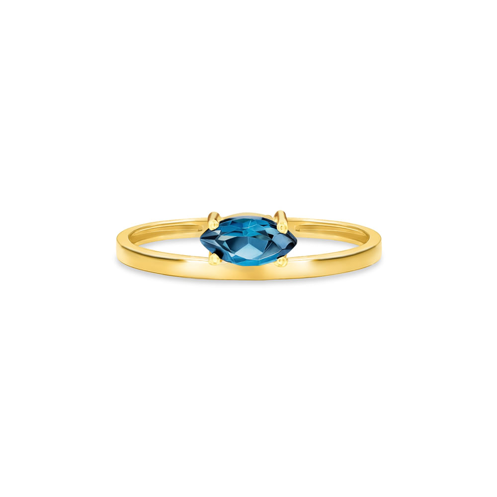Anel Cores em Ouro Amarelo 18k com Topázio London