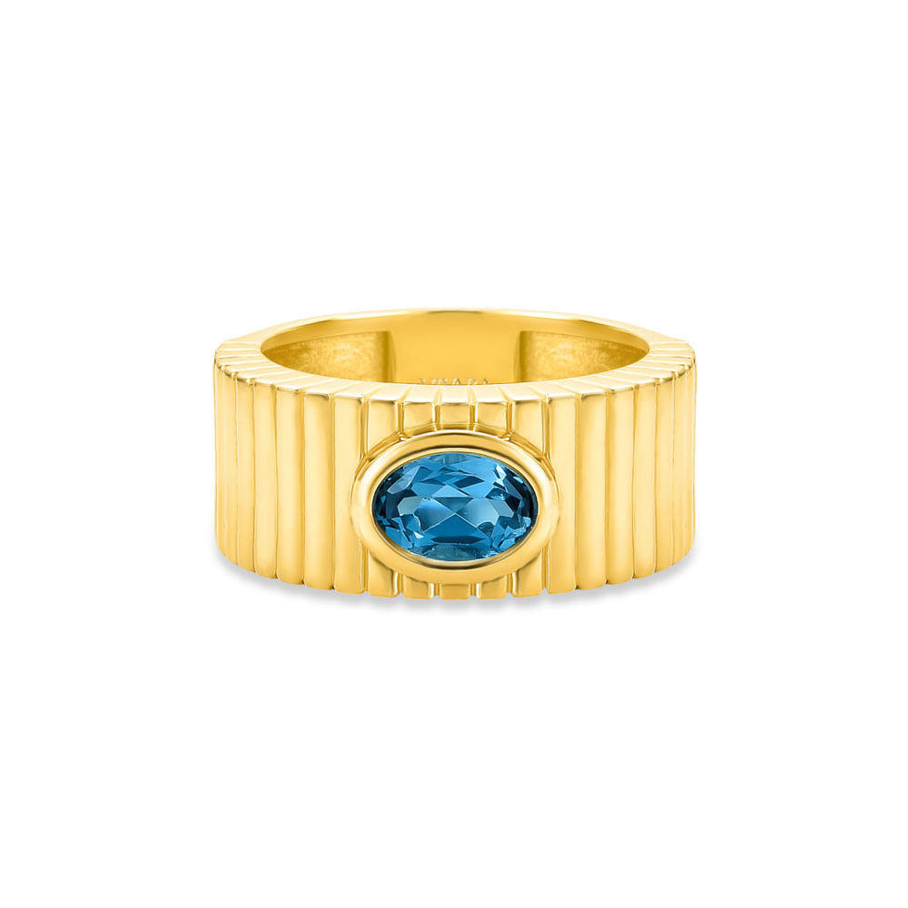 Anel Gomos Color em Ouro Amarelo 18k com Topázio London