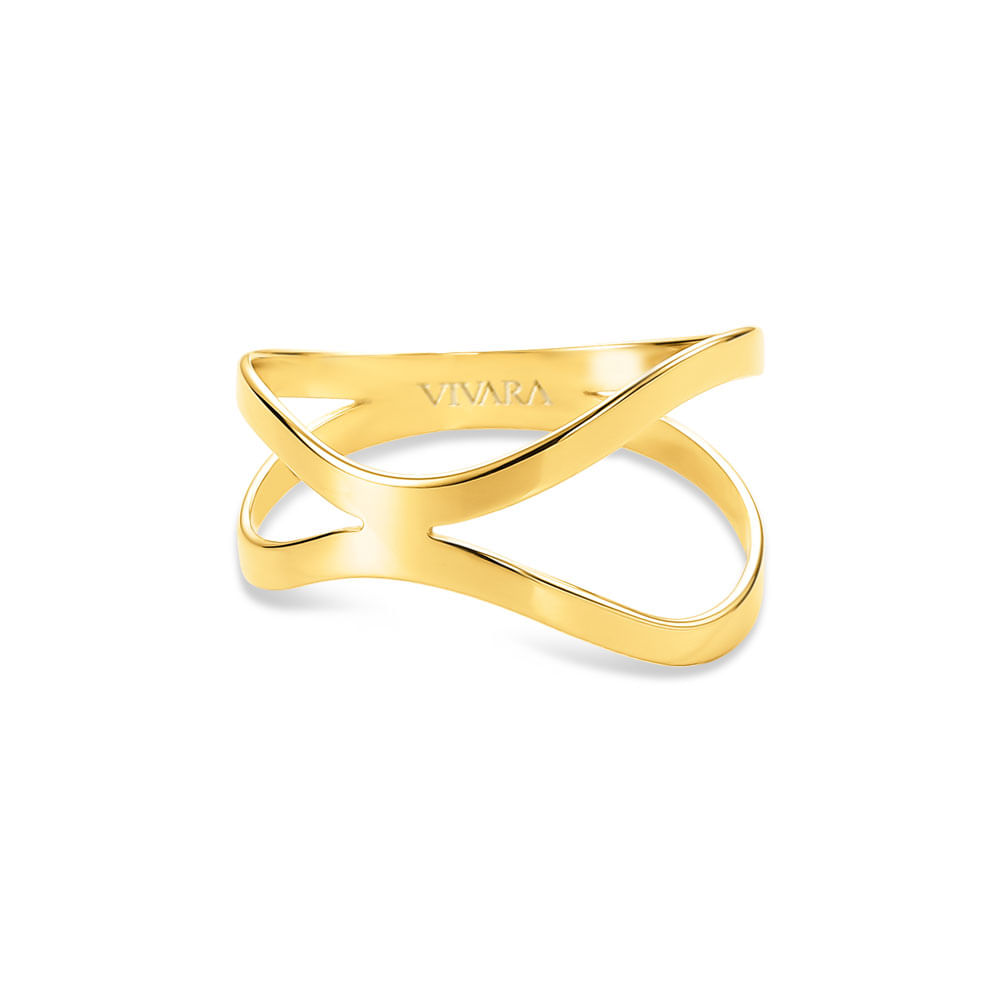 Anel Gold Curva em Ouro Amarelo 18k