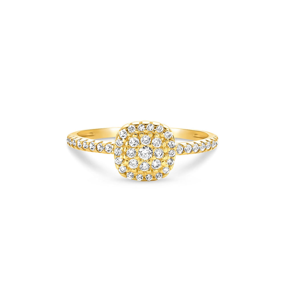 Anel Lumina em Ouro Amarelo 18k com Diamantes