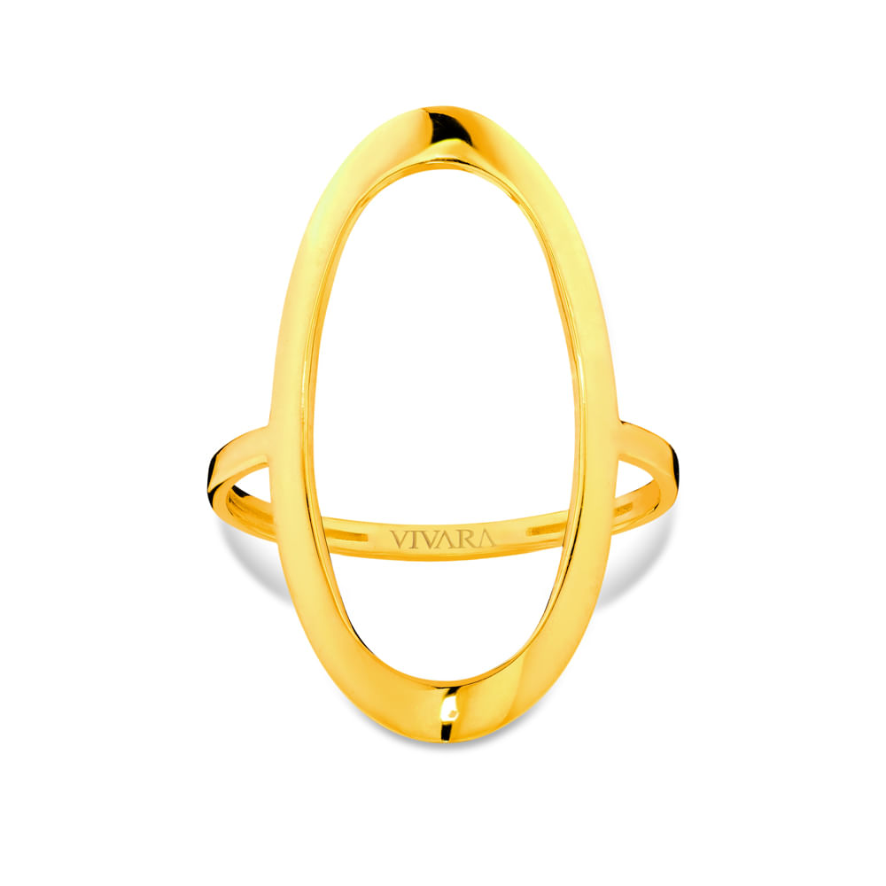 Anel Gold Oval em Ouro Amarelo 18k