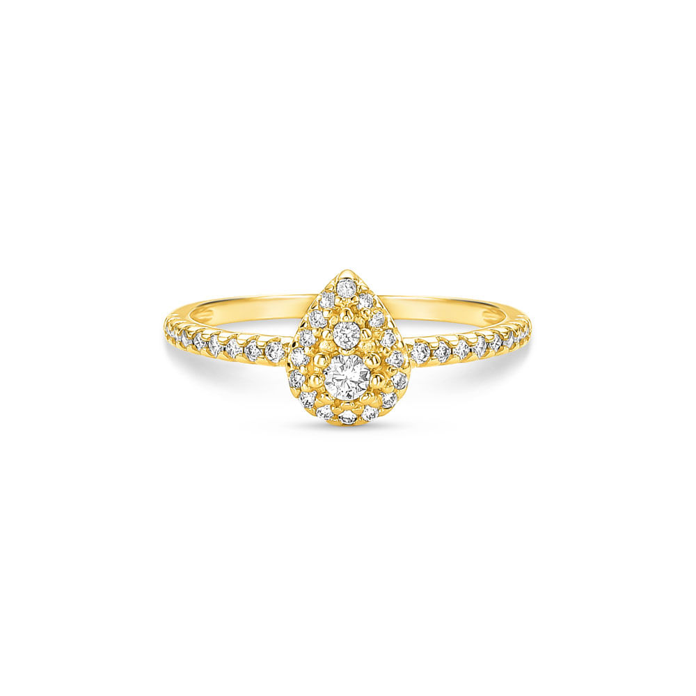 Anel Lumina em Ouro Amarelo 18k com Diamantes
