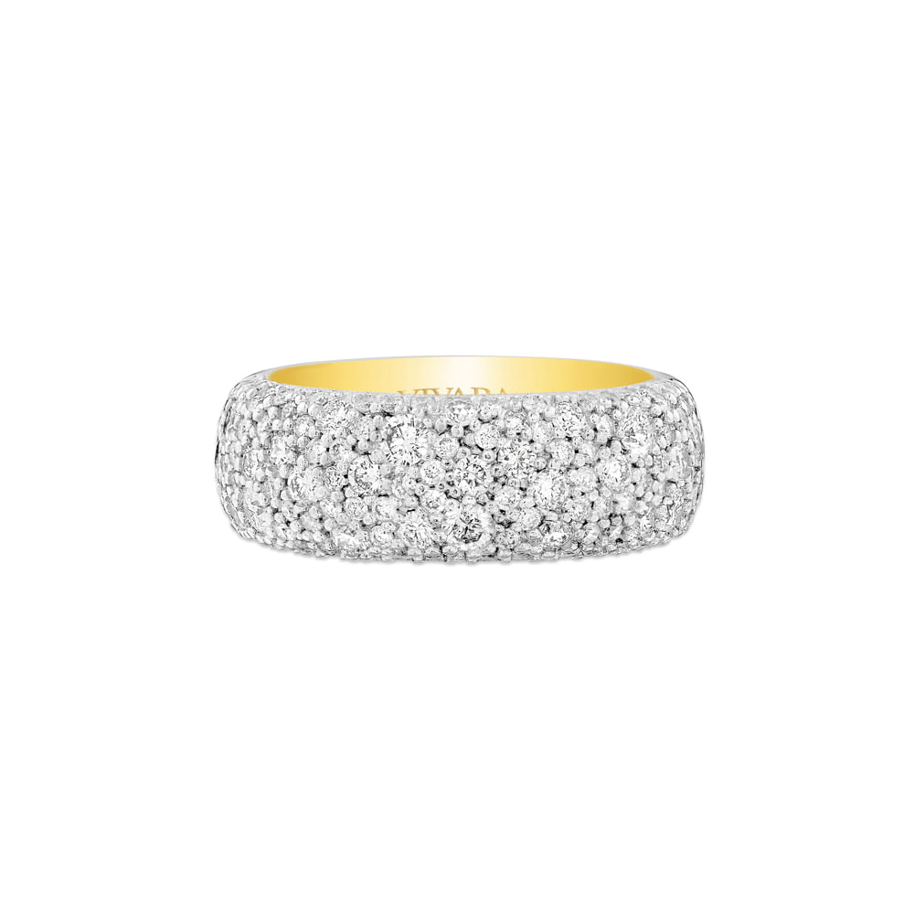Anel Allure em Ouro Amarelo 18k com Diamantes