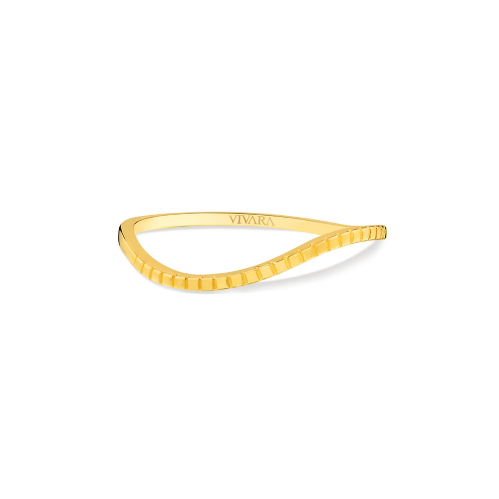 Anel Waves em Ouro Amarelo 18k