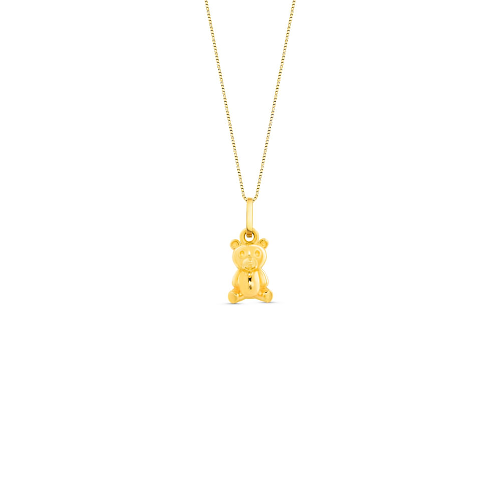 Pingente Baby Urso em Ouro Amarelo 18k , 9mm