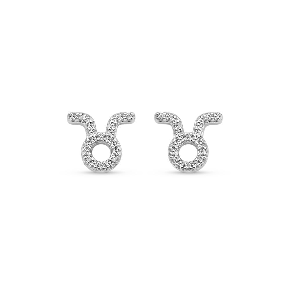 Brinco Life Signos Touro Prata Cravejado