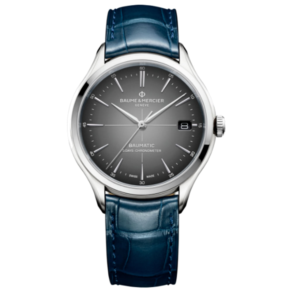 Relógio Baume & Mercier Masculino Couro Azul M0A10550