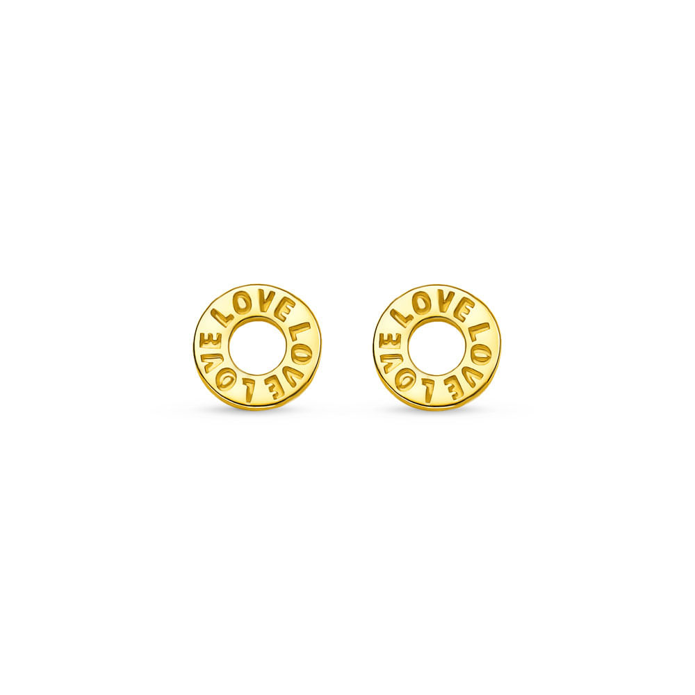 Brinco Baby Círculos em Ouro Amarelo 18k