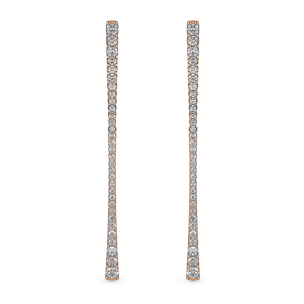 Brinco Arpege em Ouro Rosé 18k com Diamantes