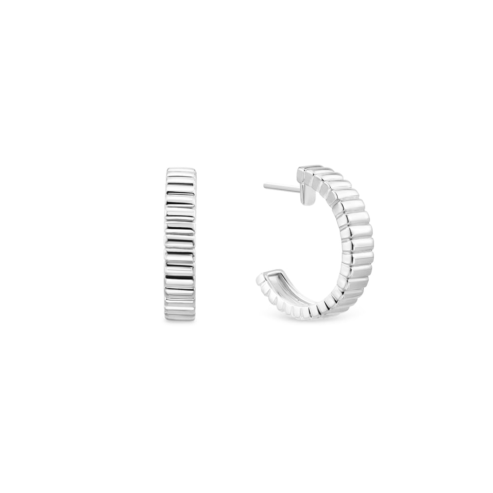 Argola Gomos em Prata 925, 14,9 mm