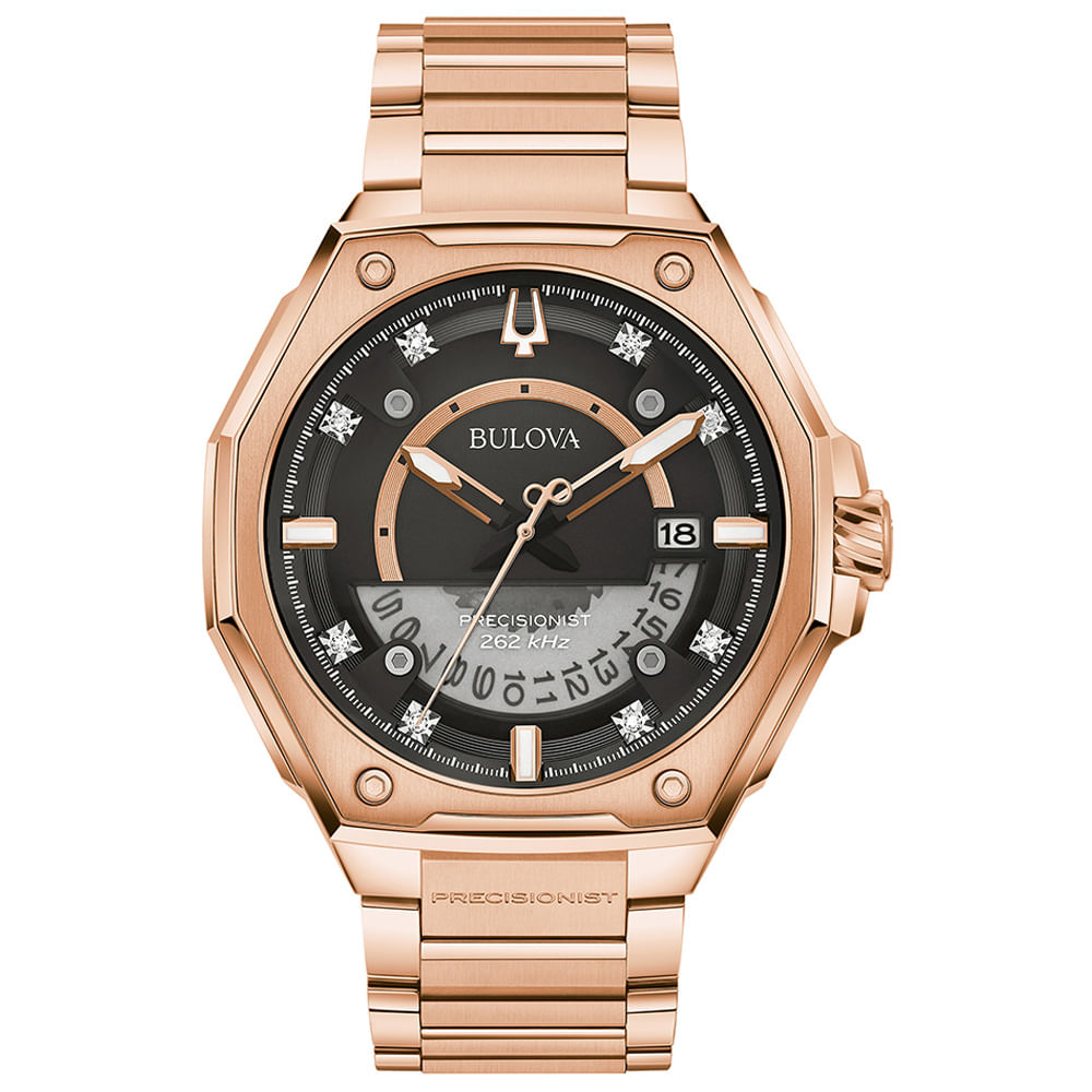 Relógio Bulova Precisionist Unissex Aço Rosé 97D129N