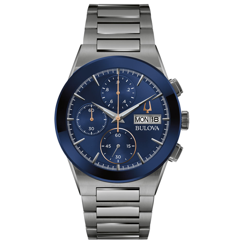 Relógio Bulova Futuro Masculino Aço Cinza 98C143N