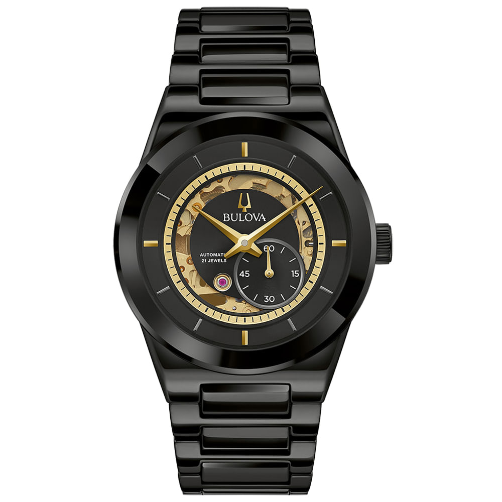 Relógio Bulova Futuro Masculino Cerâmica Preta 98A291N